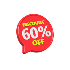 discount 60 percent off bubble 3d red color