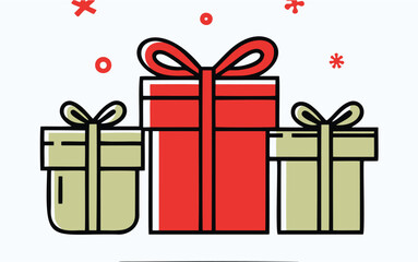 gift boxes vector illustration