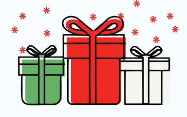 gift boxes vector illustration