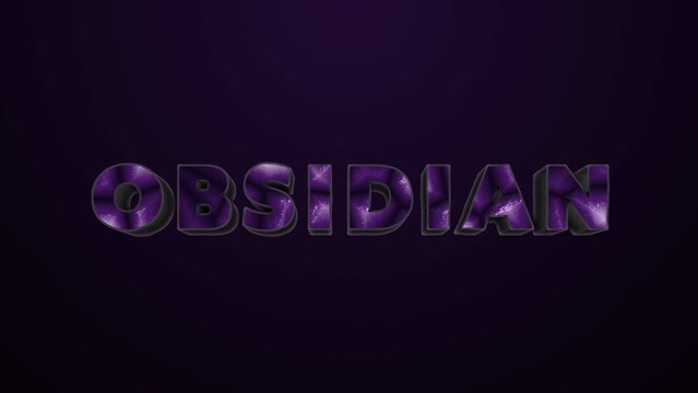 Obsidian Gemstone Shiny Text Title Intro