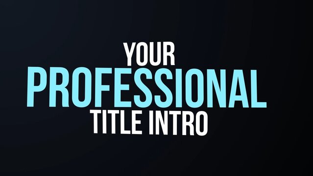 Professional 3 Line Text Title Intro