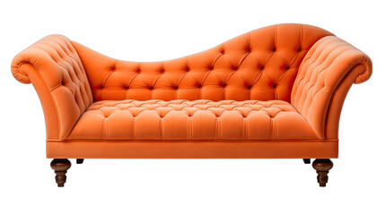 Tangerine Classic Divan Isolated on Transparent or White Background, PNG