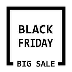 Black Friday, background for Black Friday. Black text on white background