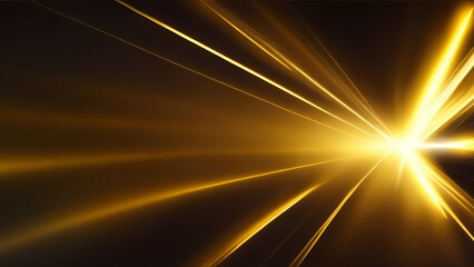 high speed yellow beam ray of future technology transmission concept - obrazy, fototapety, plakaty