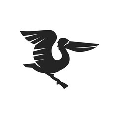 Pelican logo template Isolated. Brand Identity. Icon Abstract Vector graphic