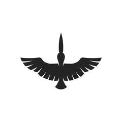 Pelican logo template Isolated. Brand Identity. Icon Abstract Vector graphic