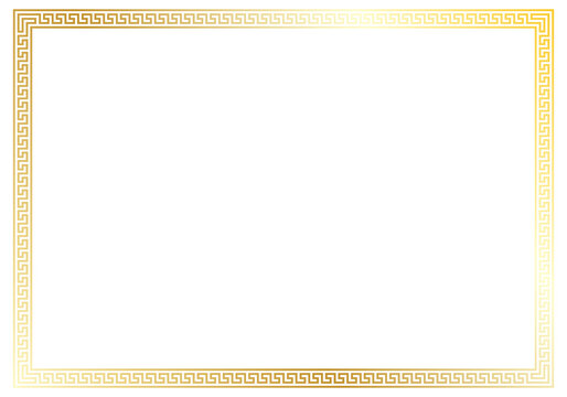 gold roman ractangles line frame