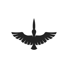 Pelican logo template Isolated. Brand Identity. Icon Abstract Vector graphic