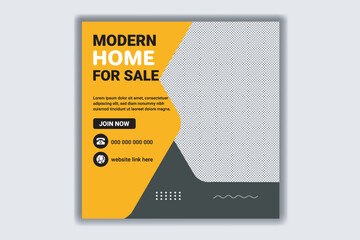 dream home sale property promotional web square banner template design