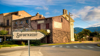 Fototapeta na wymiar Signposts the direct way to Instant Loan