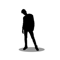 Men silhouette stock vector illustration