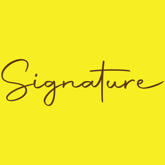 Minimal typography design,vector illustration,Signature