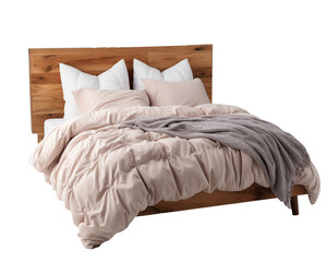 Fototapeta na wymiar wood bed isolate on white background 