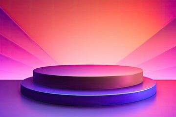 3d Blank Podium Gradient Product Background