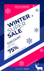 Winter sale special offer background, for banners, templates, posters, flyers and others.