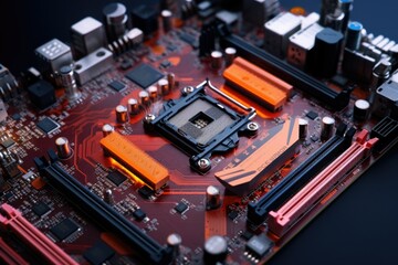 Fototapeta premium Installing a processor background