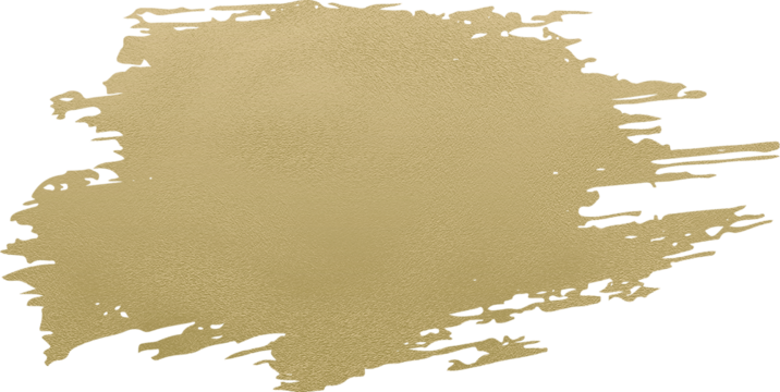 Gold brush stroke paint box, golden brush stroke banner