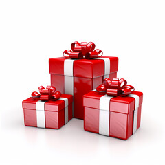 Obraz premium Christmas gift packages decorated with bows