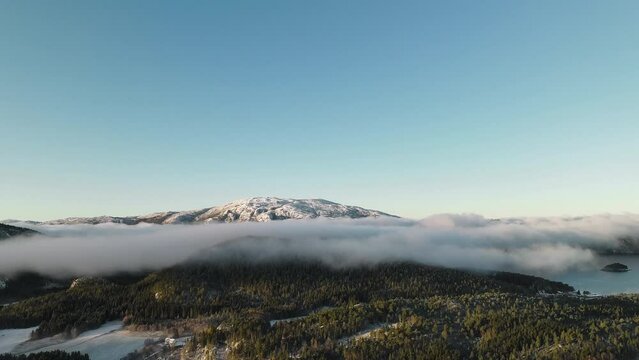 Time Lapse Mountain Clouds of a Norwegian landscape