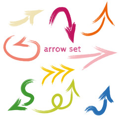 arrow set colorful watercolor 10