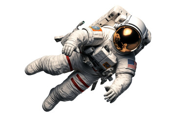 Astronaut in a space suit isolated on transparent background 