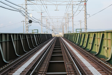 鉄道に利用されているプレートガーター橋 - obrazy, fototapety, plakaty