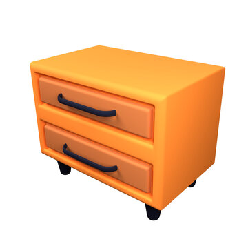  3D Rendered Desk Isolated on The Transparant Background