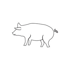 PIG ICON VECTOR ILLUSTRATION SYMBOL DESIGN
