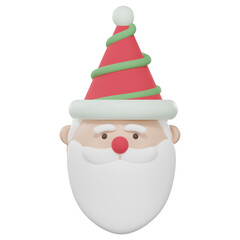 Santa claus isolated on transparent background.
