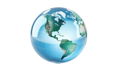 Glassy Worldview on White or PNG Transparent Background.