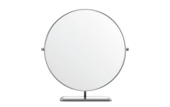 Glass Mirror on White or PNG Transparent Background.