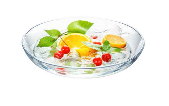 Clear Serving Dish on White or PNG Transparent Background.