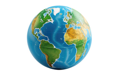 Fototapeta premium Clear Earth Sphere on White or PNG Transparent Background.