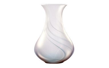 Glassy Vase Display on White or PNG Transparent Background.