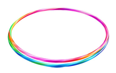 Hula Hoop Fun on White or PNG Transparent Background. - obrazy, fototapety, plakaty