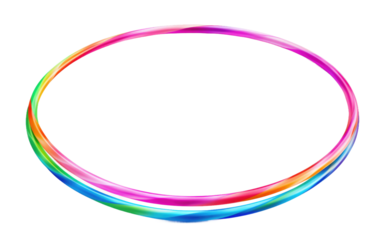 Hula Hoop Fun on White or PNG Transparent Background.