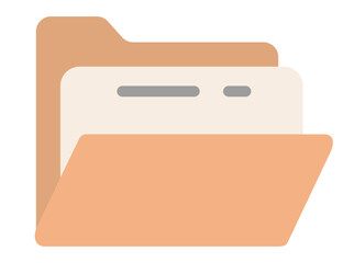 Flat illustration of notary folder vector icon for web design.