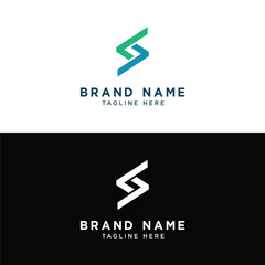 S Letters and Text Logo Design Vector Template