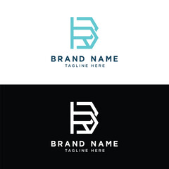 B Letters and Text Logo Design Vector Template