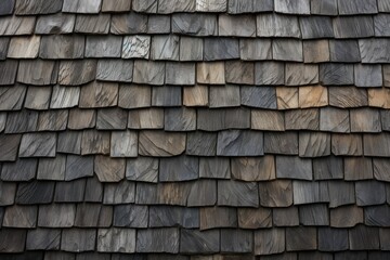 Rustic Elegance: Wooden Slate Shingles Texture, generative AI