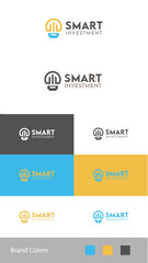 Fototapeta na wymiar Smart Investment logo design, Investment logo, investment symbol, investment logo symbol, symbolic logo, smart logo