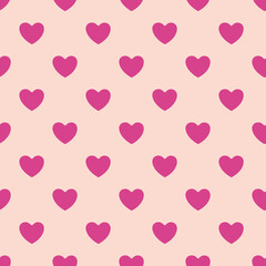 Seamless heart pattern background.Simple heart shape seamless pattern in diagonal arrangement. Love and romantic theme background.
