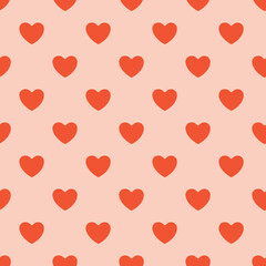 Seamless heart pattern background.Simple heart shape seamless pattern in diagonal arrangement. Love and romantic theme background.