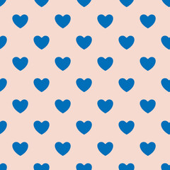 Seamless heart pattern background.Simple heart shape seamless pattern in diagonal arrangement. Love and romantic theme background.