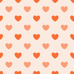 Seamless heart pattern background.Simple heart shape seamless pattern in diagonal arrangement. Love and romantic theme background.