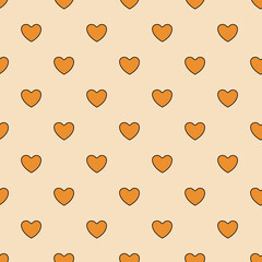 Seamless heart pattern background.Simple heart shape seamless pattern in diagonal arrangement. Love and romantic theme background.