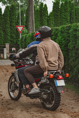 Fototapeta premium biker on motorcycle