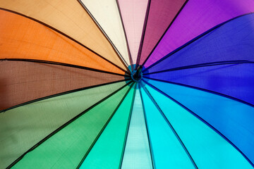 rainbow spectrum multicolored background of an umbrella