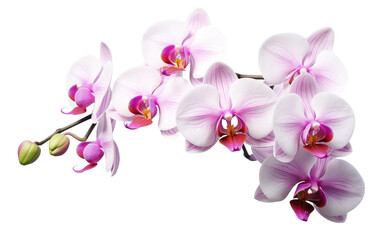 Fototapeta na wymiar Orchid Flower on White or PNG Transparent Background.