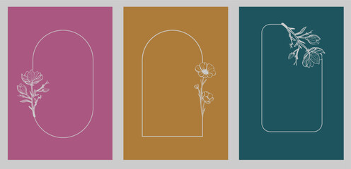 Cool abstract and floral design. Seamless pattern and mask used, easy to re-size. For notebooks, planners, brochures, Abstract creative universal artistic templates. Suitable for poster, business card